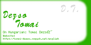 dezso tomai business card